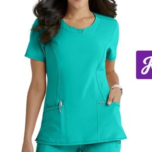 Cherokee Infinity Scrubs: Round Neck Top With Certainty